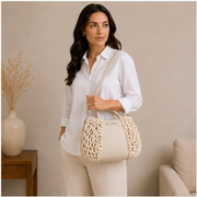 Sac à main cordes blanche