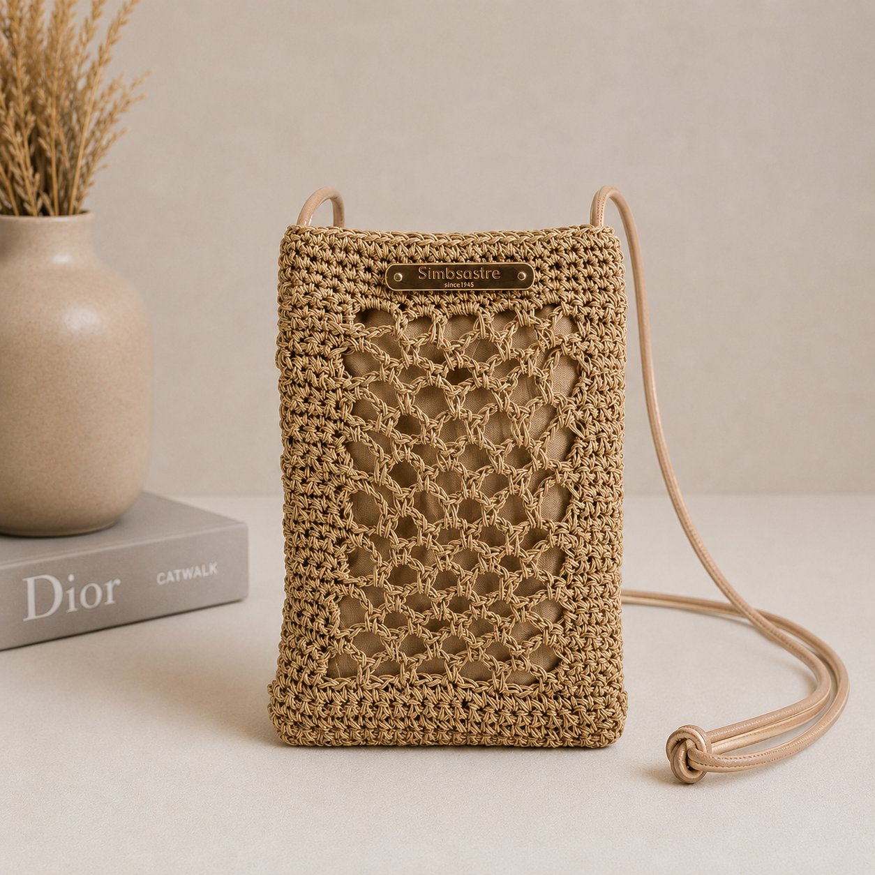 Porte téléphone Beige