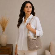 Sac à main beige