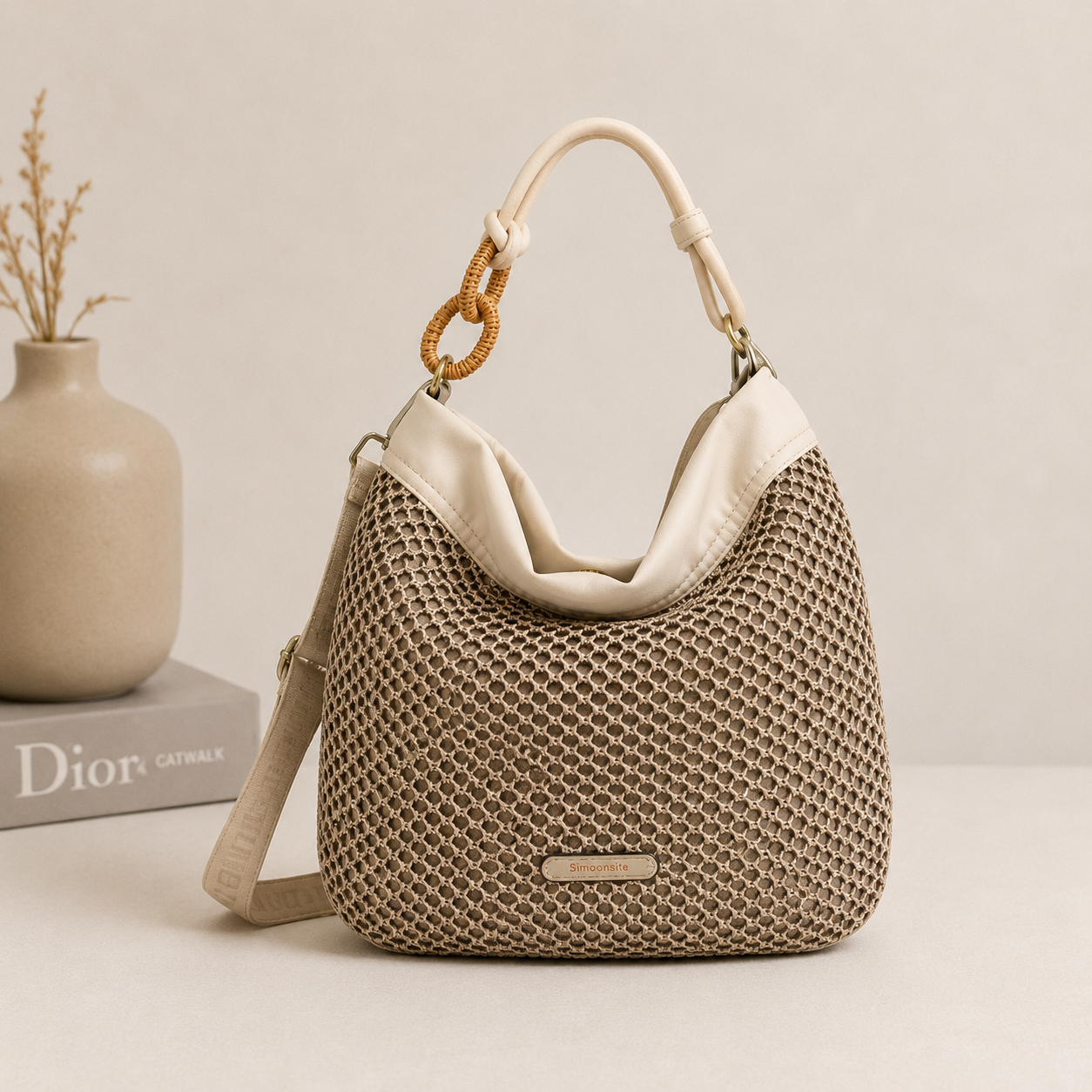 Sac à main beige