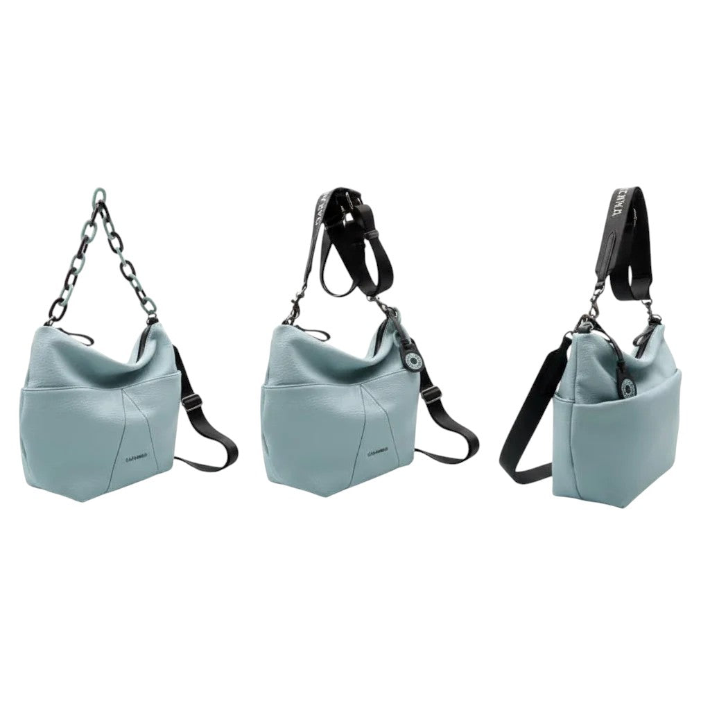 Sac bandoulière en cuir vert