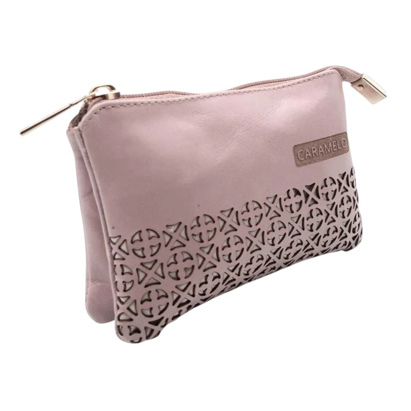 Porte-monnaie en cuir "nude"