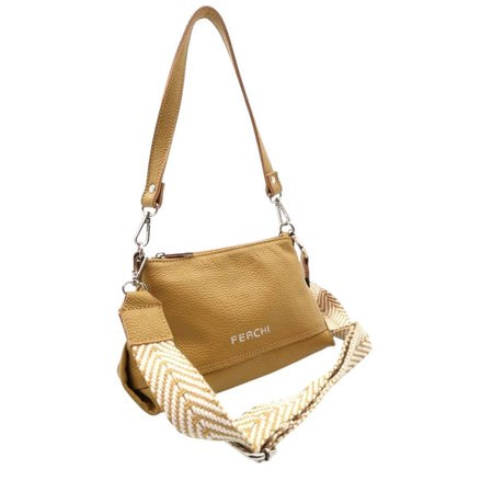 Sac à main en cuir moutarde