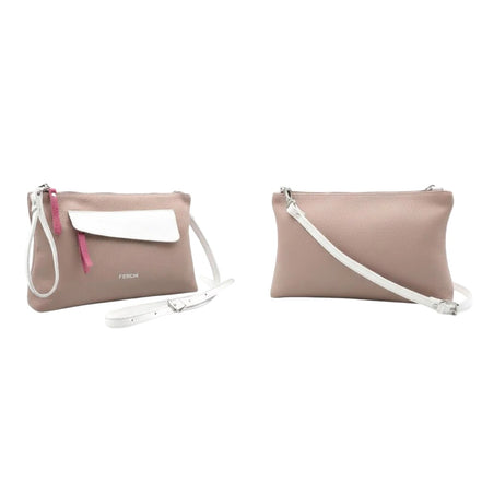 Sac à main en cuir tricolore