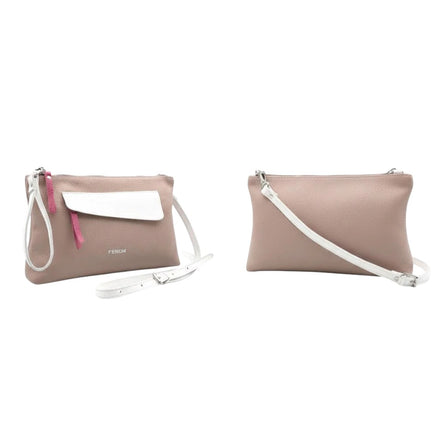 Sac à main en cuir tricolore