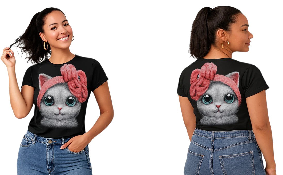 T-shirt Adulte Chat serre-tête Rose