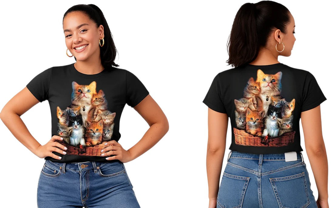 T-shirt Adulte Famille de chats