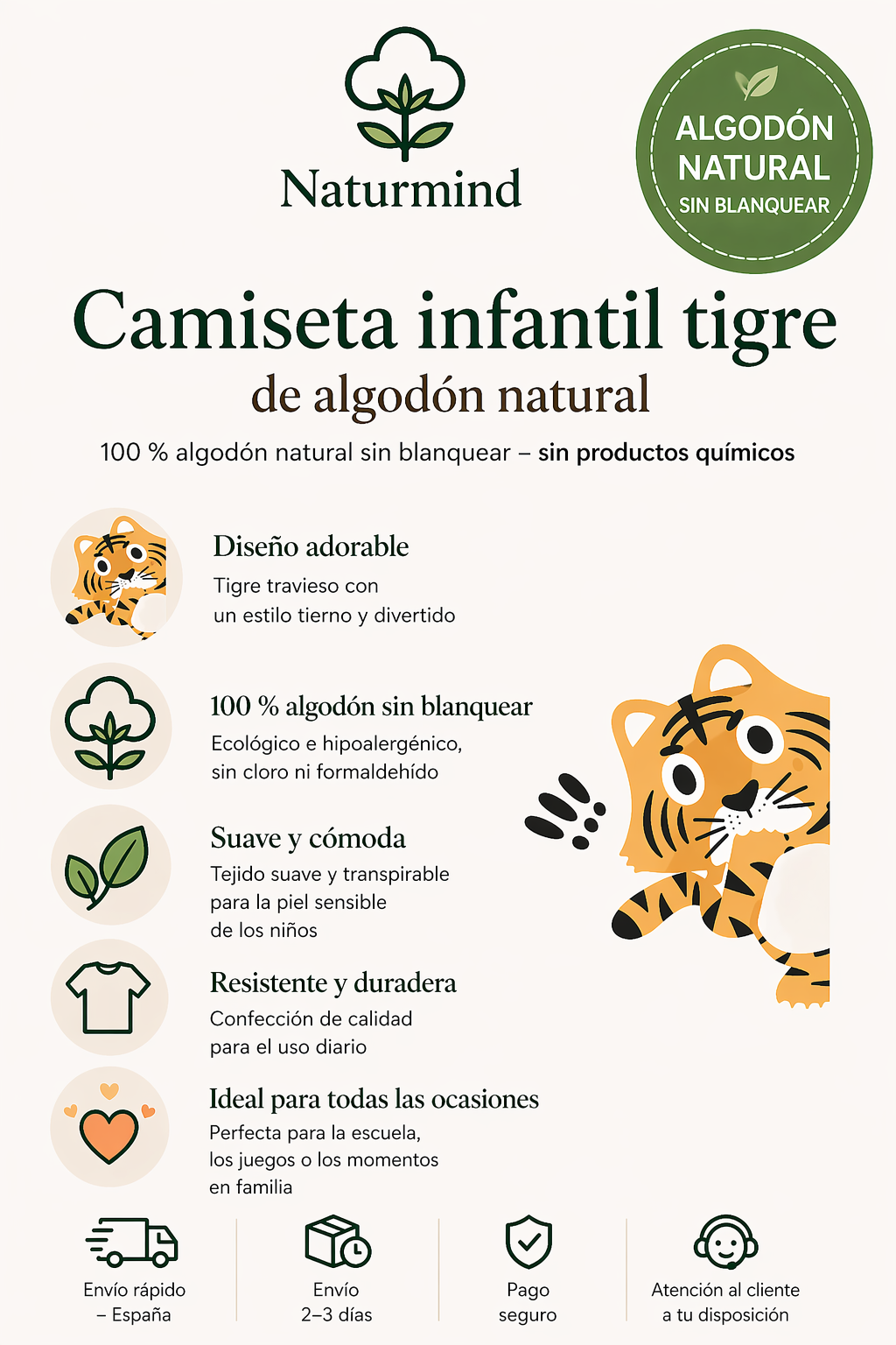T-shirt Enfant Tigre