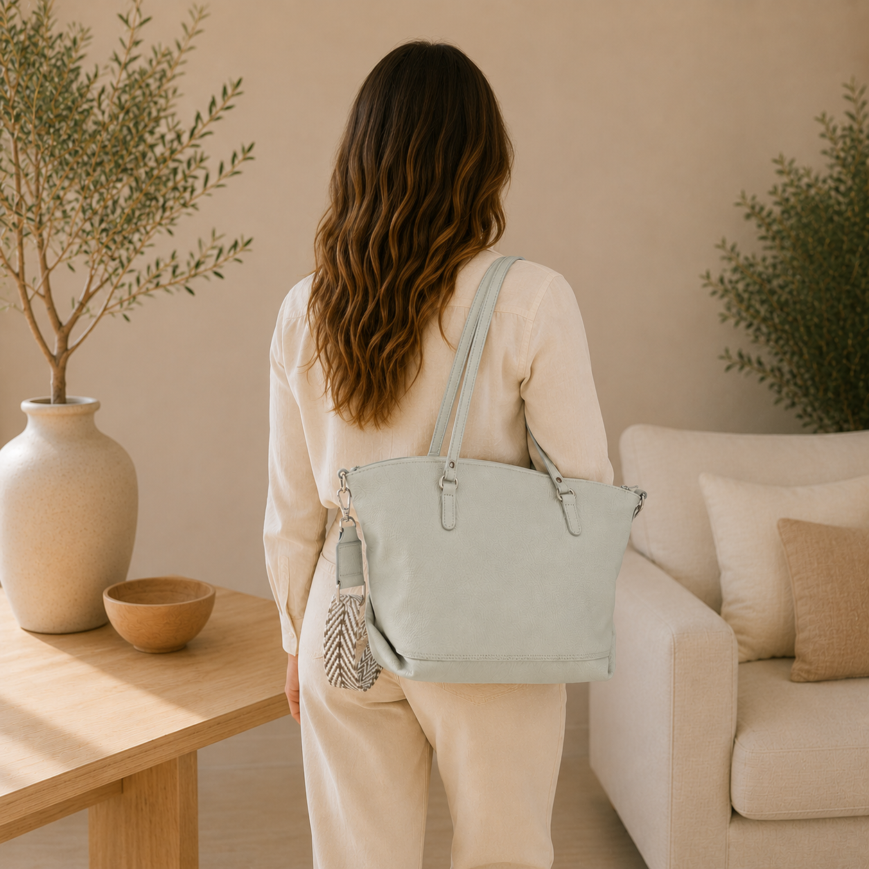 Sac en cuir vert