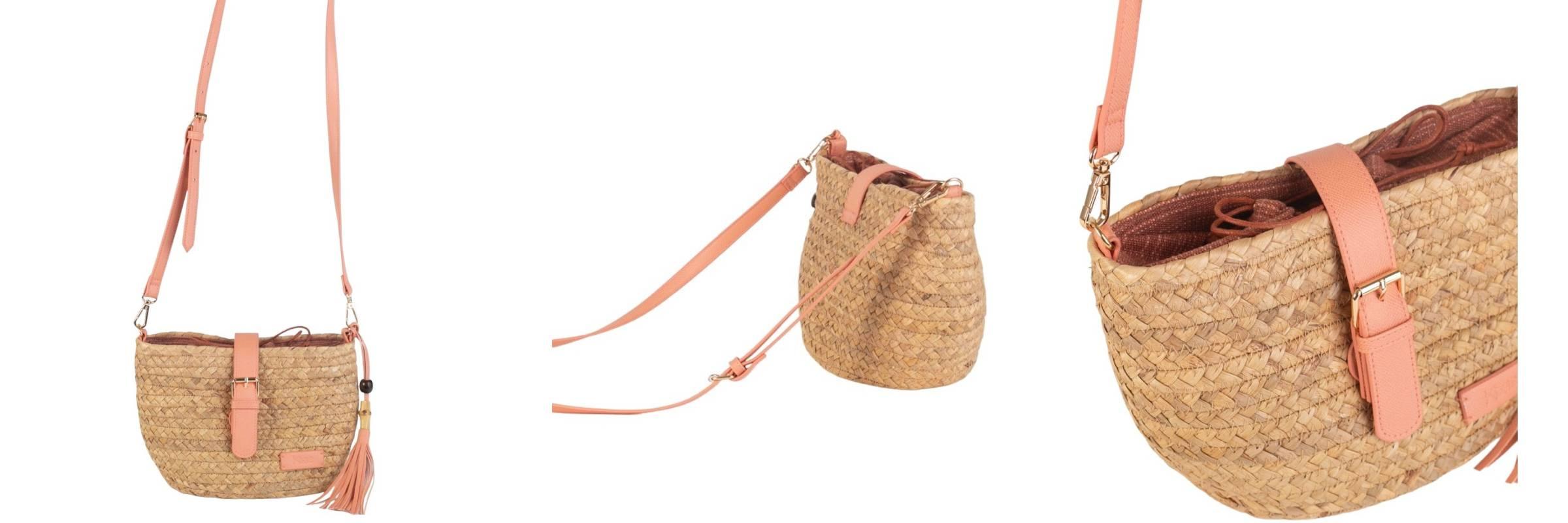 Sac bandoulière tressé orange