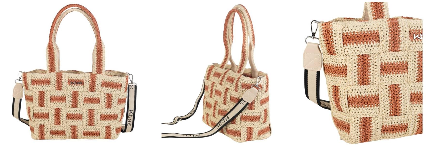 Sac bandoulière beige et naturel