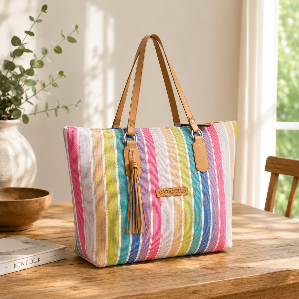 Sac à lanières multicolore