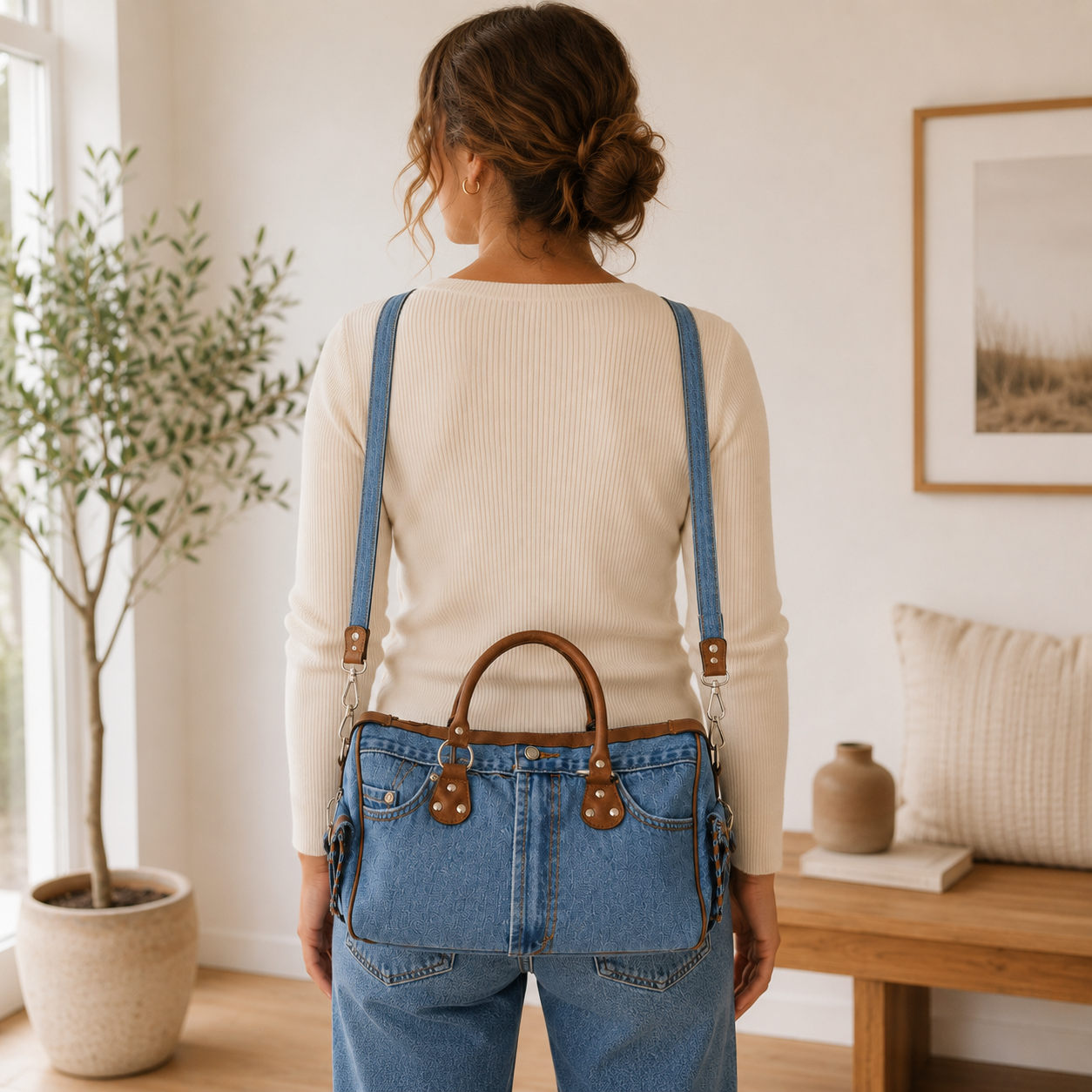 Sac à main en jean