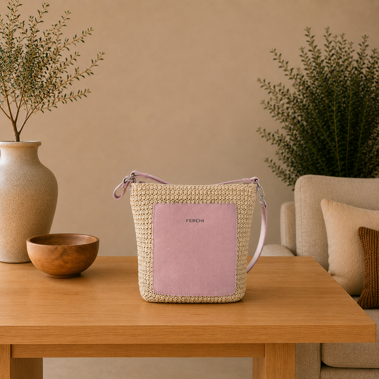 Sac bi matière lilas
