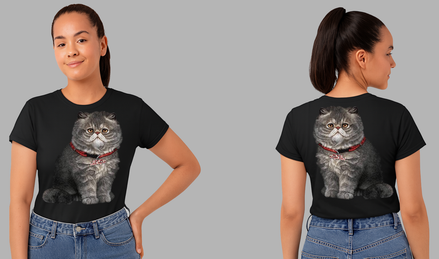 T-shirt Chat affectueux