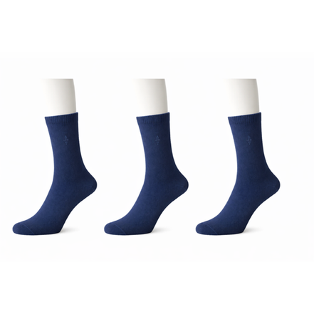 Lot de 3 Chaussettes fines Bleu Navy longues