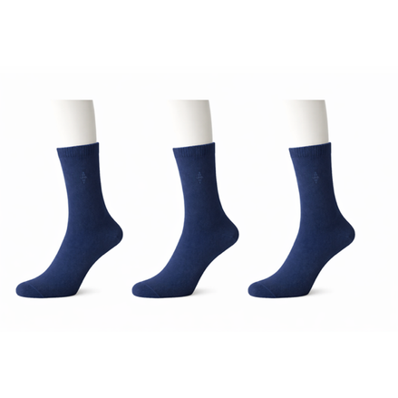 Lot de 3 Chaussettes fines Bleu Navy longues