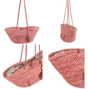Sac en osier rose