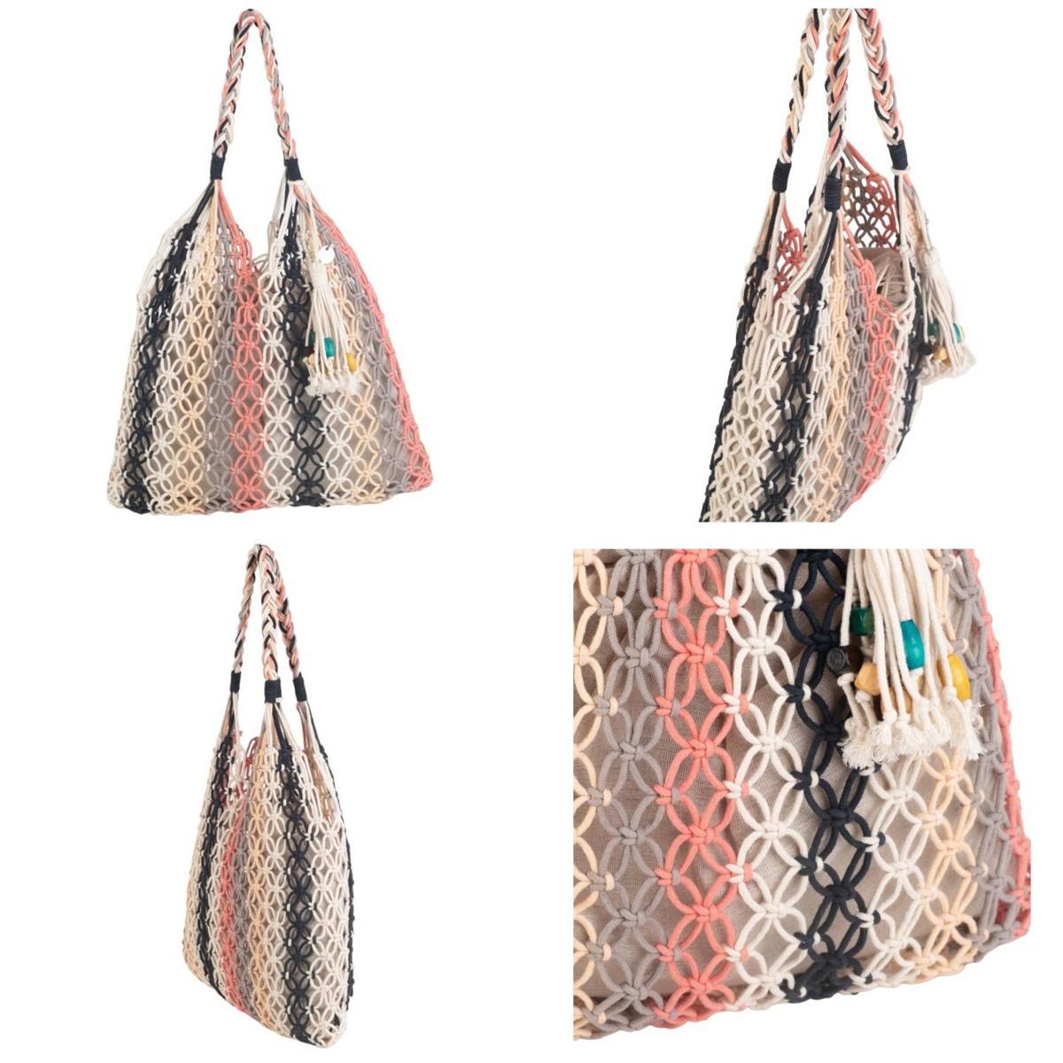 Sac filet coton multicolore