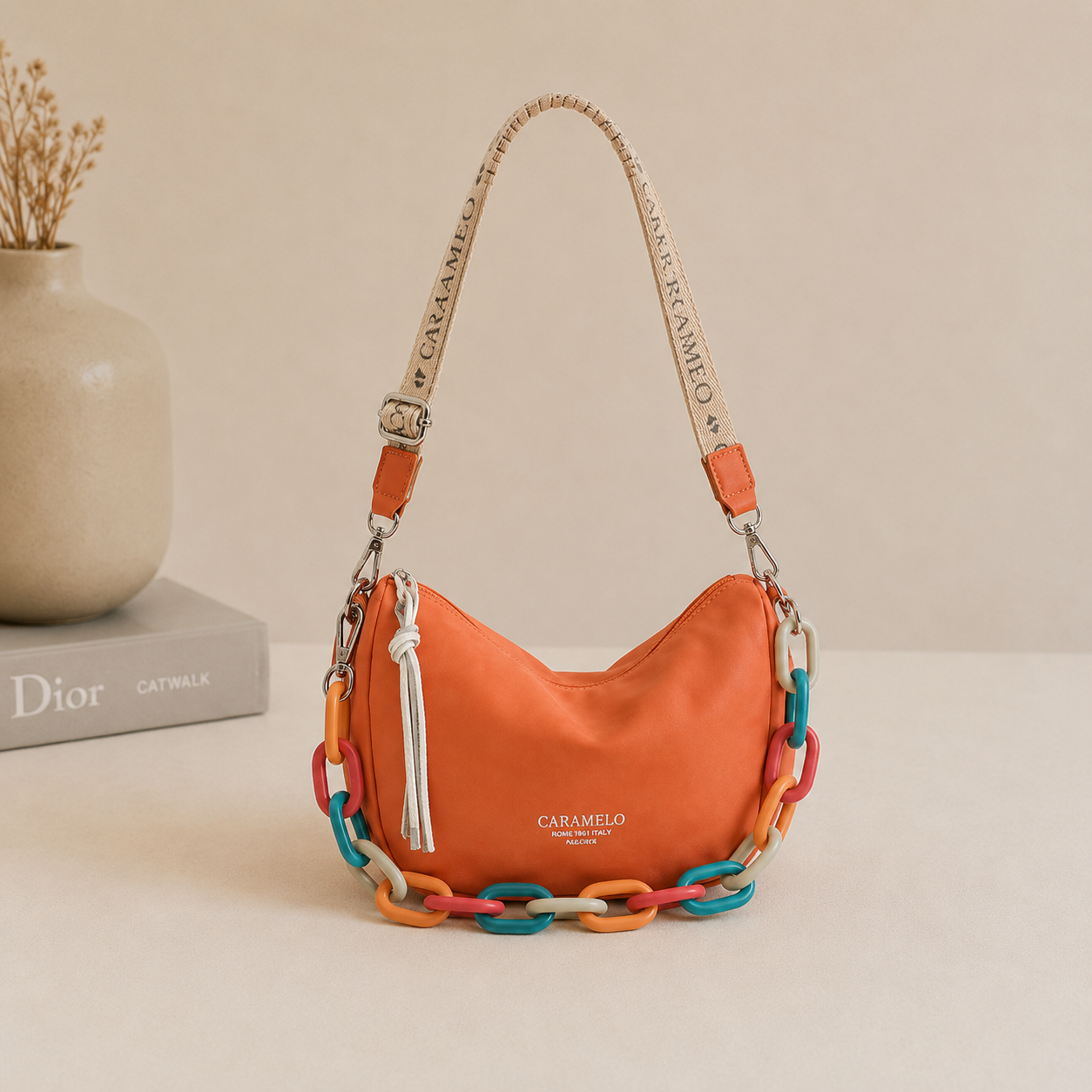 Sacoche à bandoulière orange