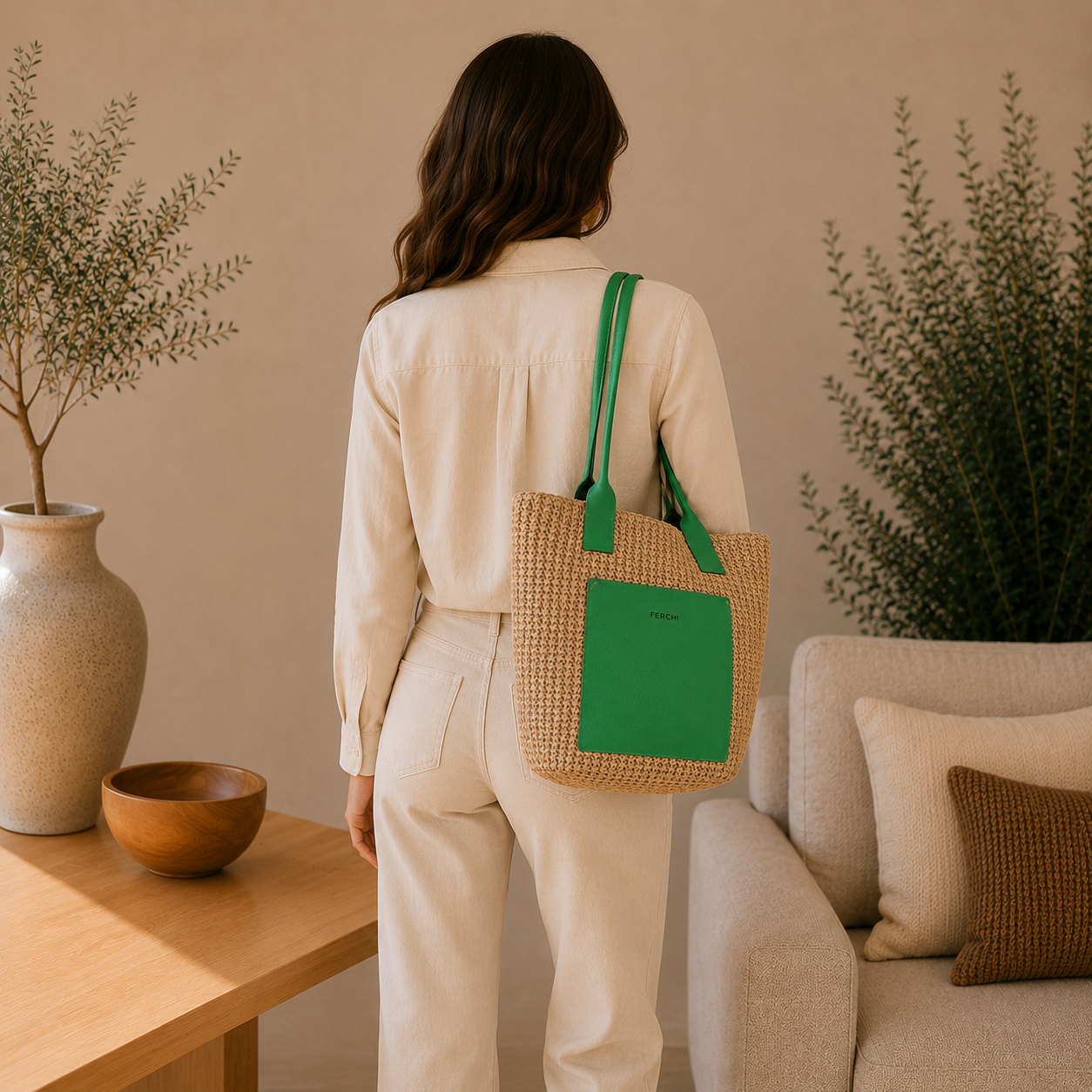 Sac bi matière vert