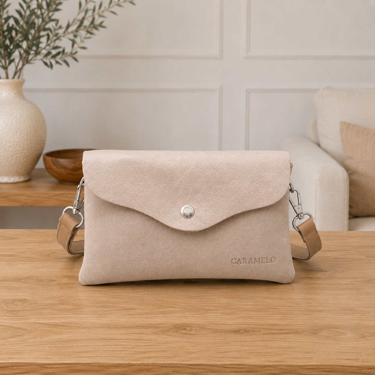 Sac bandoulière beige