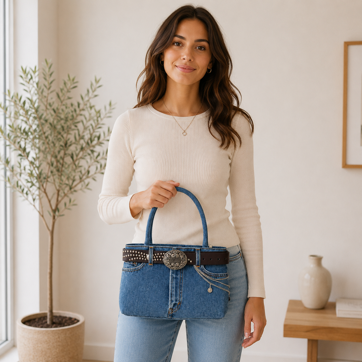 Sac à main en jean