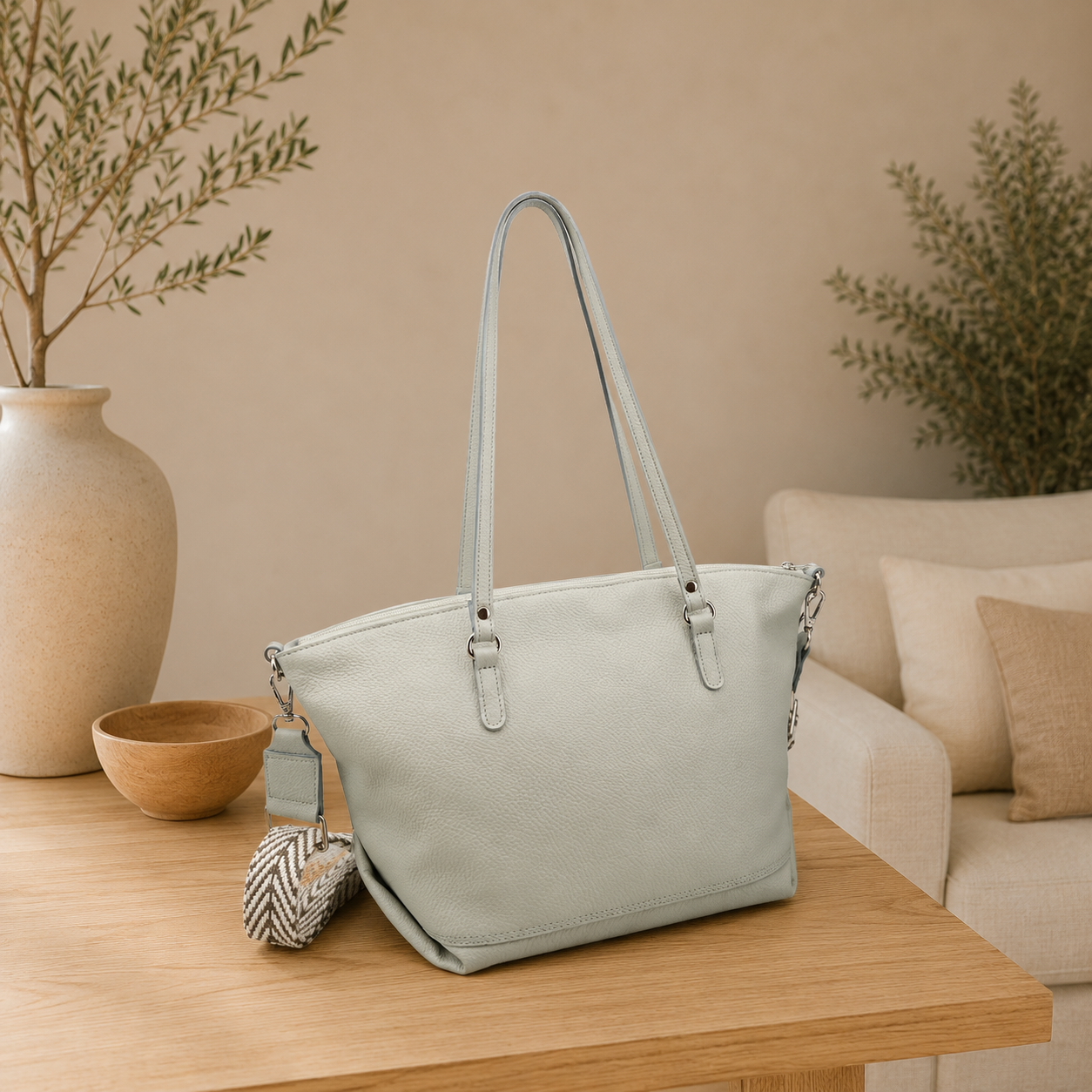 Sac en cuir vert