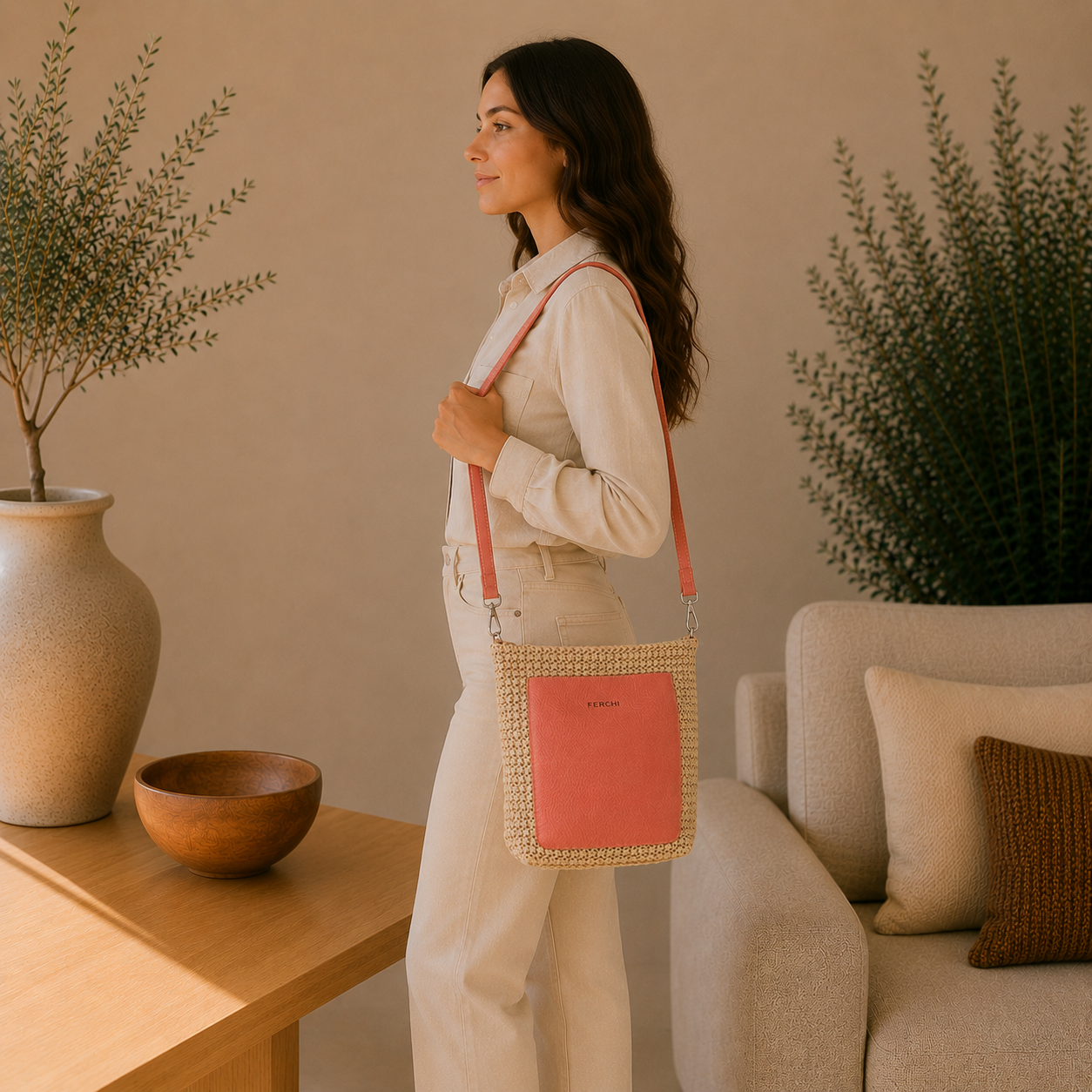 Sac bi matière "Corail"