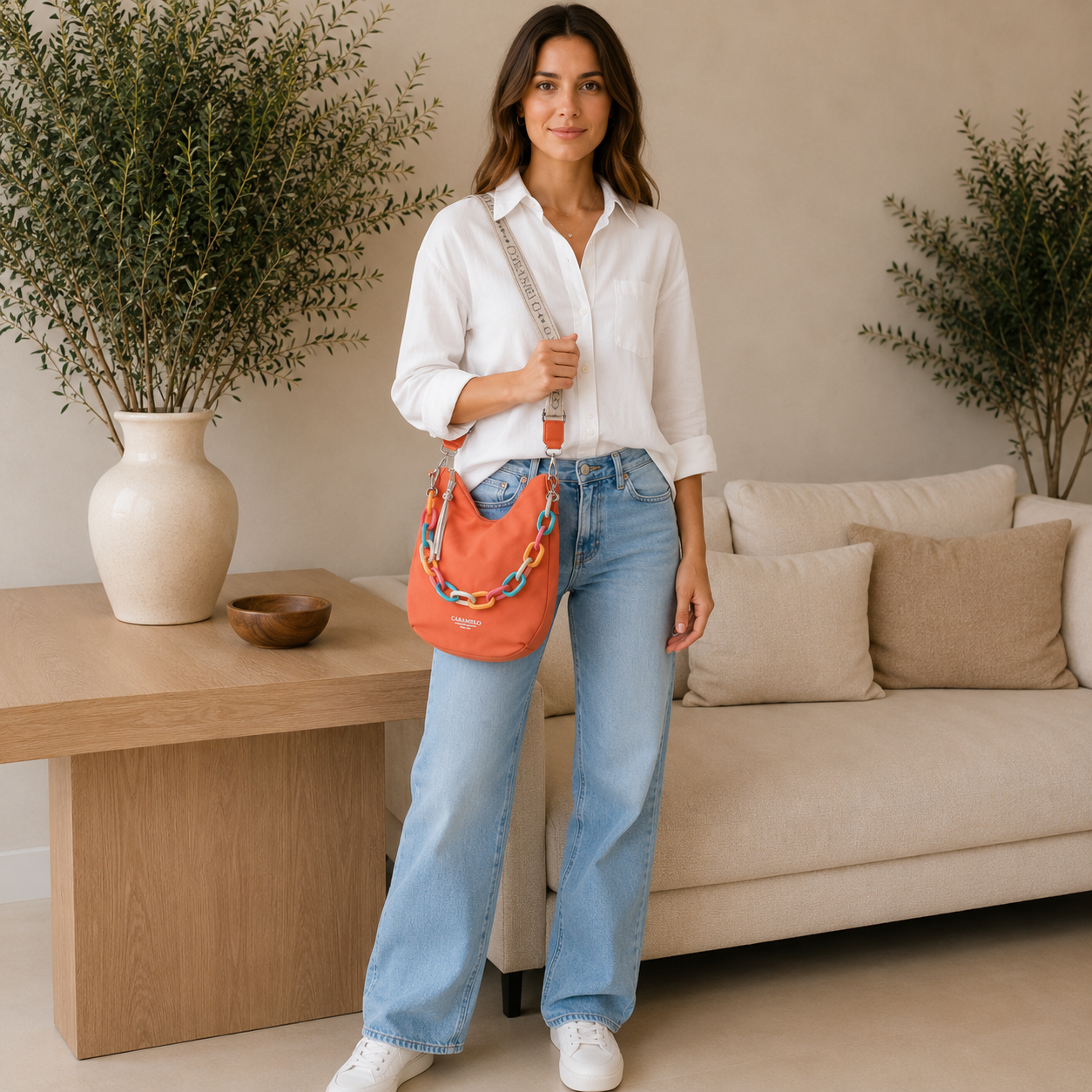 Sac bandoulière orange