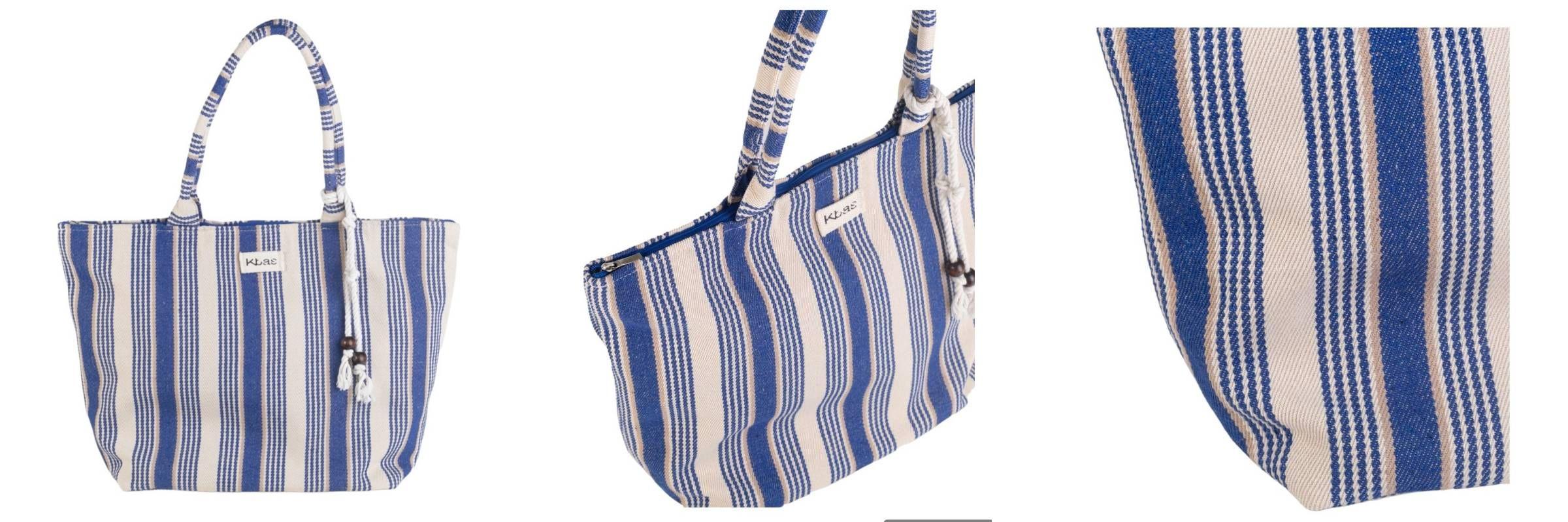 Cabas coton bleu