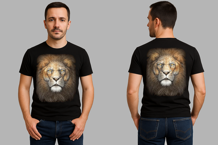 T-Shirt Adulte Lion de la savanne