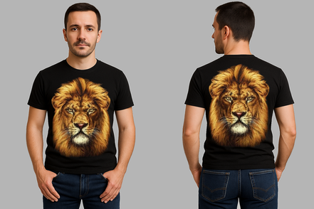 T-shirt Adulte Lion Faché