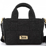 Sac à main noir en tissu