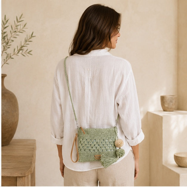 Pochette bandoulière vert