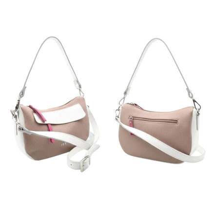 Sac à main en cuir tricolore