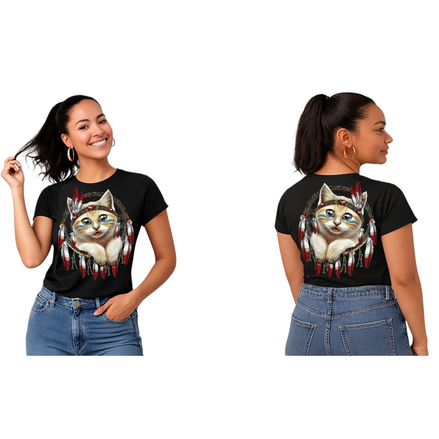 T-shirt Adulte Chat Indien d'amérique
