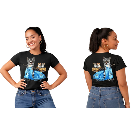 T-shirt Adulte Chat Scooter