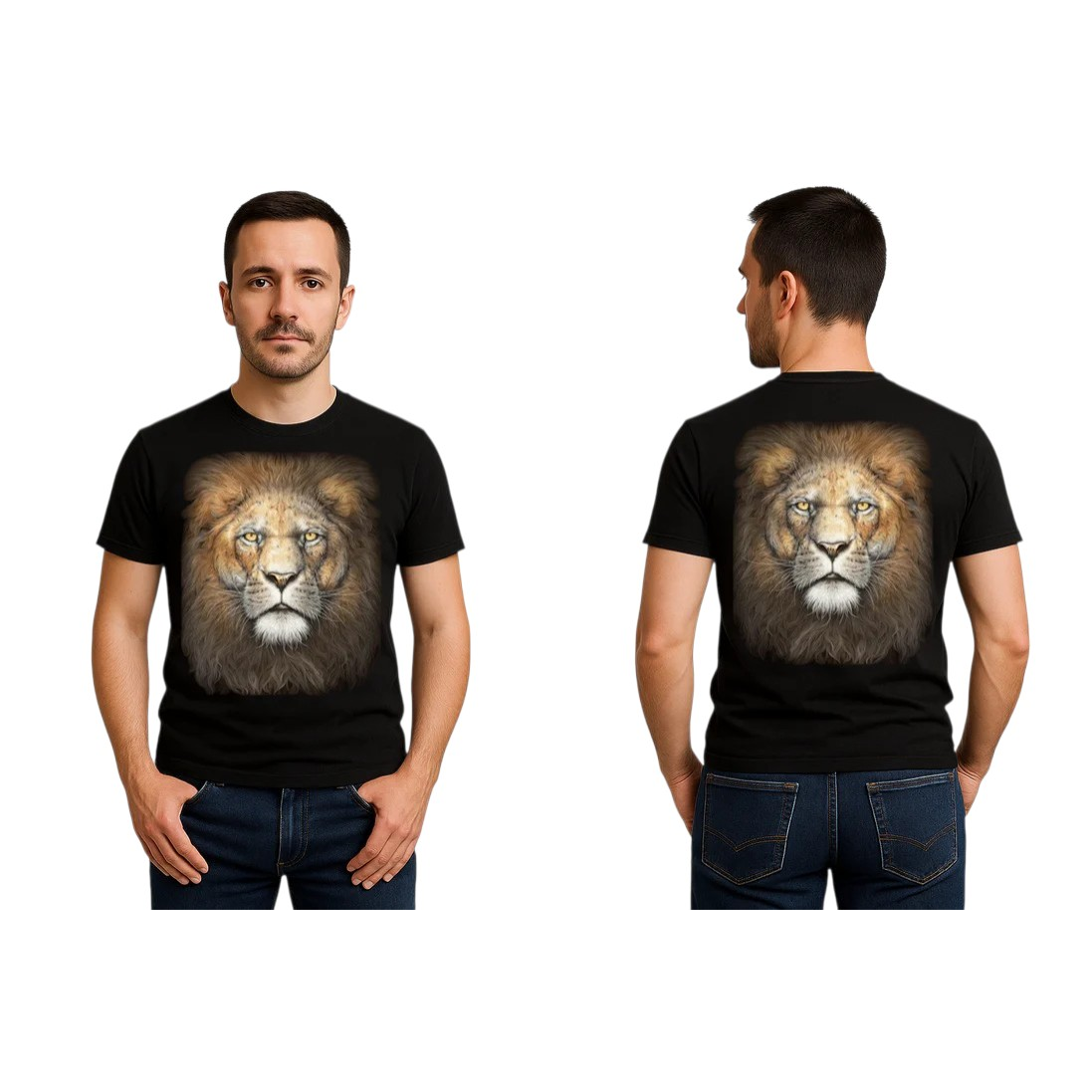 T-Shirt Adulte Lion de la savanne