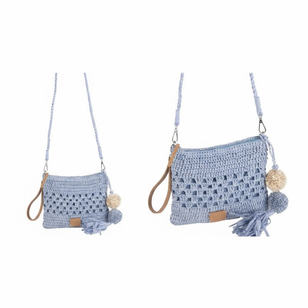 Pochette bandoulière bleue