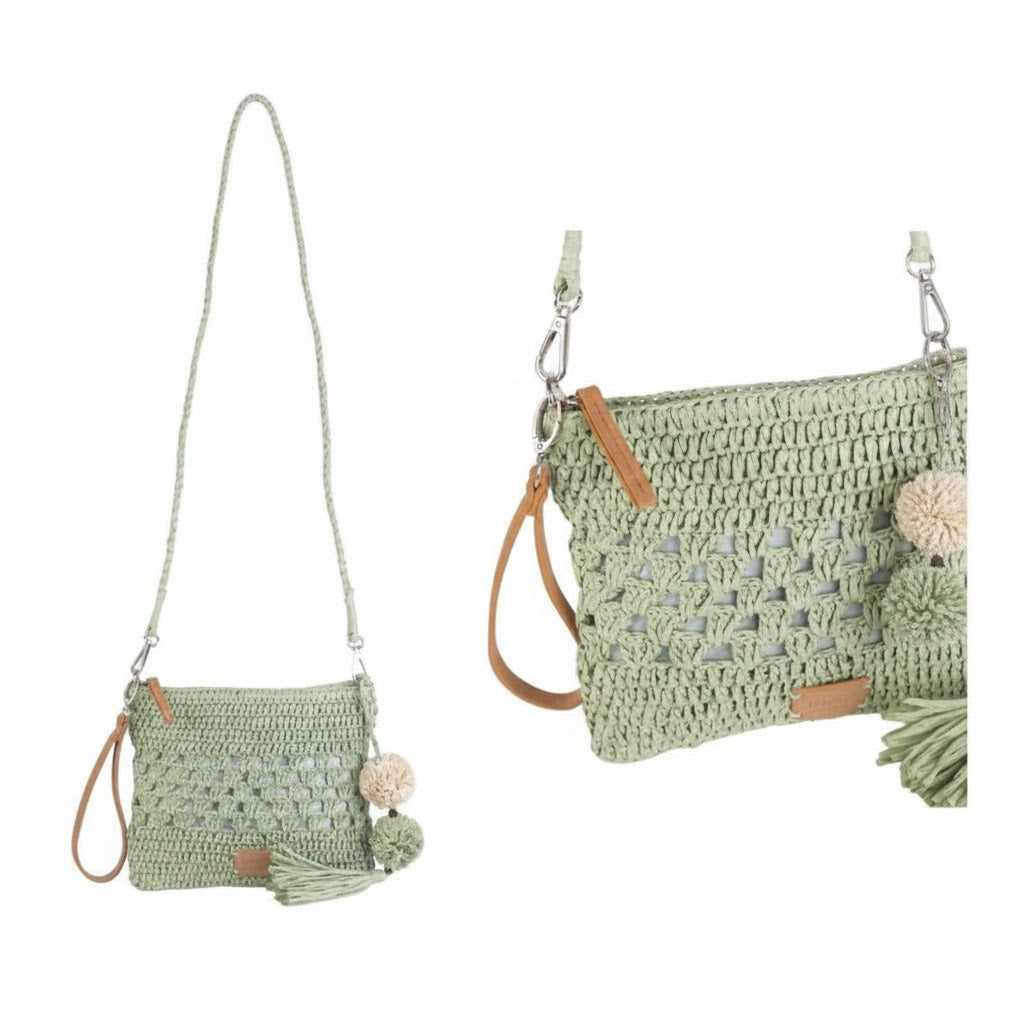Pochette bandoulière vert
