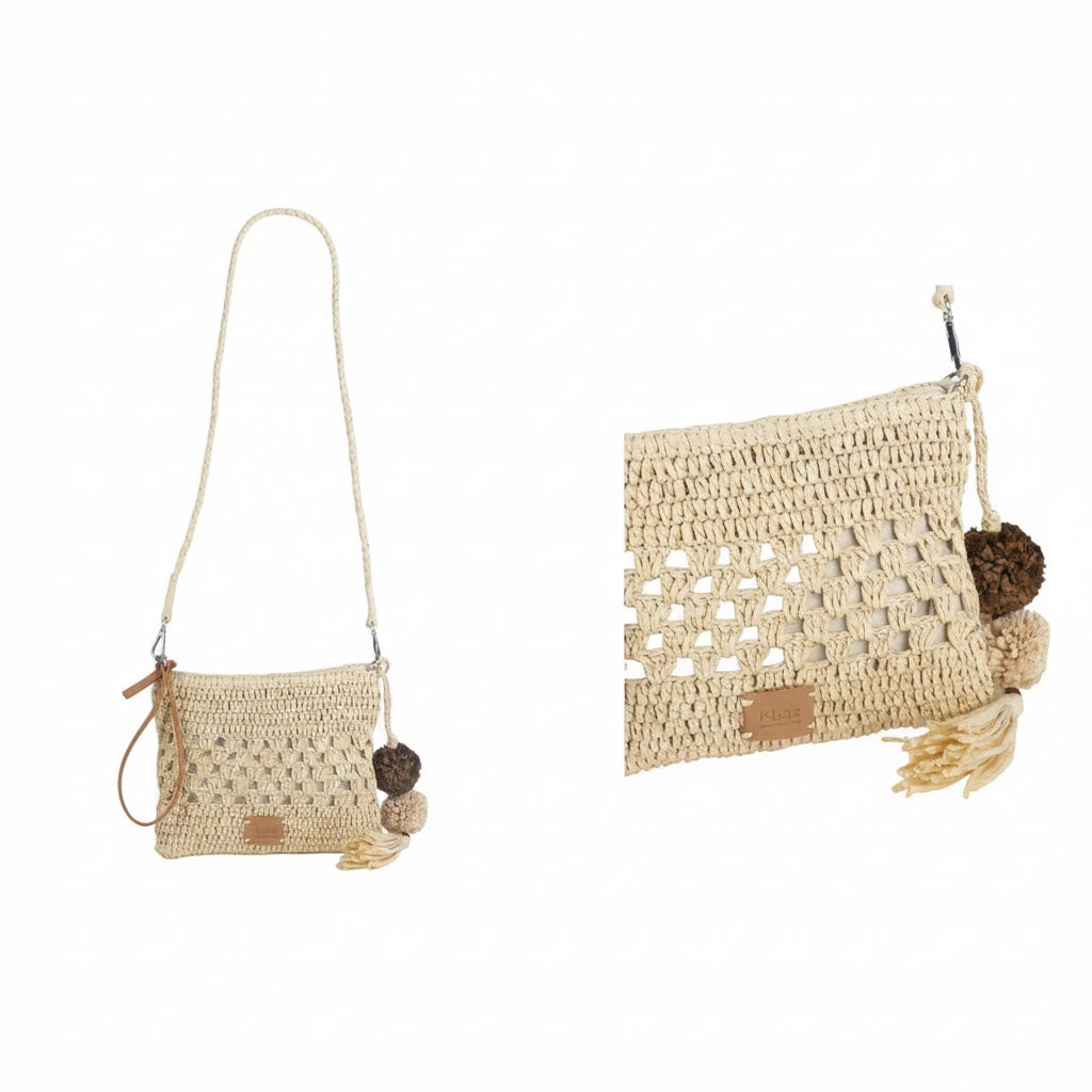 Pochette bandoulière beige
