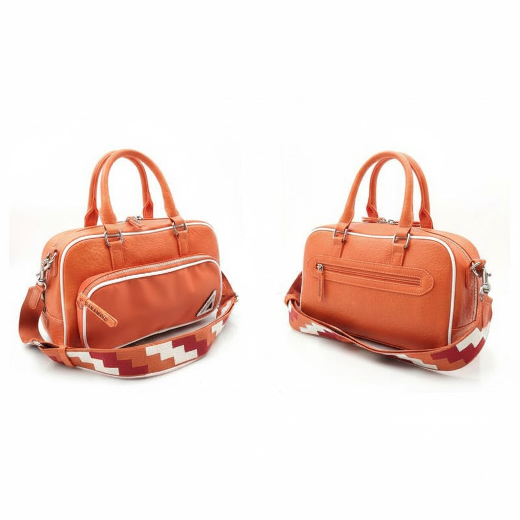 Sac en cuir orange