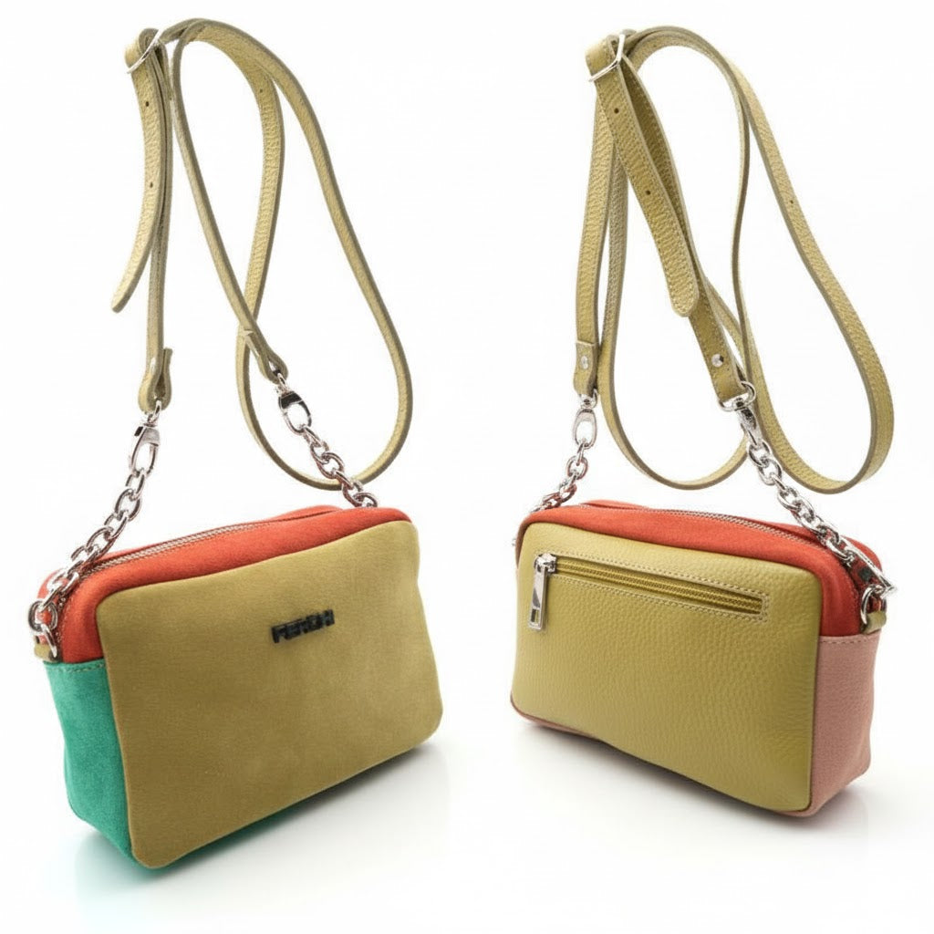 Sac en cuir  vert